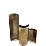 Mid-century set of 3 silver-plated vases, GiBi Italy 1970s