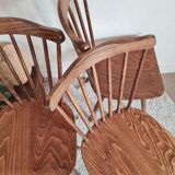 3 wooden trio bistro chairs No. 740 Baumann