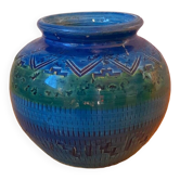 Vase Remini blu Aldo Londi Bitossi 60s