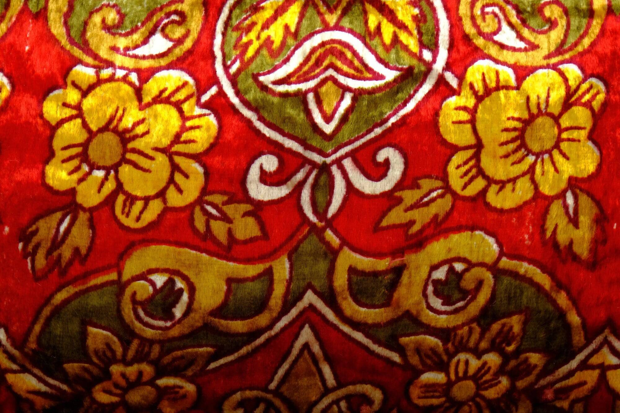 Set of 2 vintage velvet cushion covers 56x38 cm