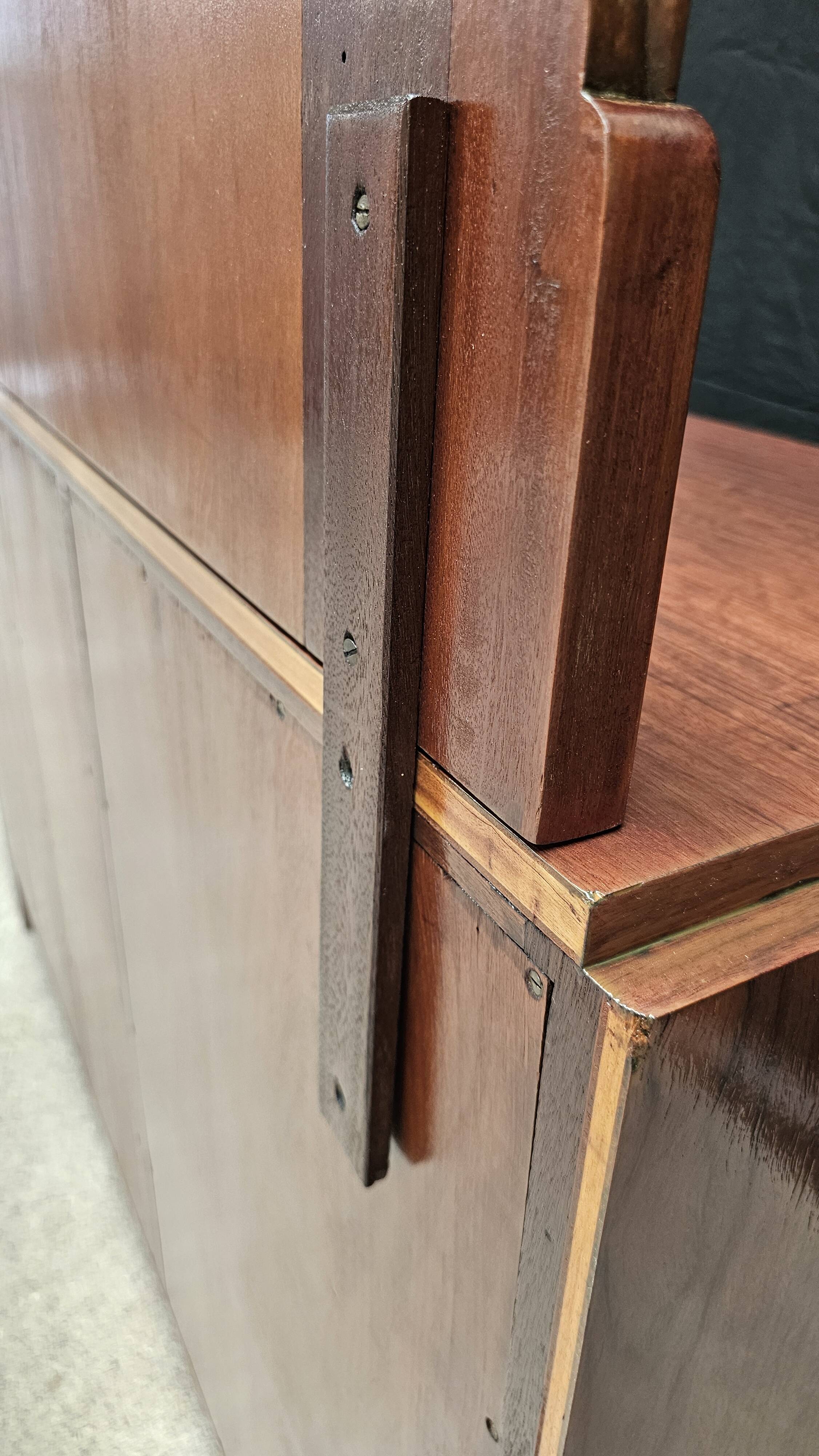 Art Deco buffet by Saddier & Fils in solid rosewood and veneer.
