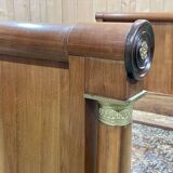 19th century empire sleigh bed in cherry wood