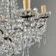 Lustre à pampilles en cristal et bronze, XXe siècle