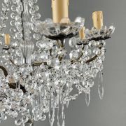 Crystal and bronze chandelier, 20th century