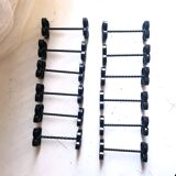 Box of 12 vintage twisted wrought iron knife or cutlery holders