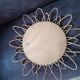 Vintage rattan sun mirror 46cm