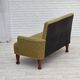 1950s, Danish 2-seater sofa, green furniture wool fabric.