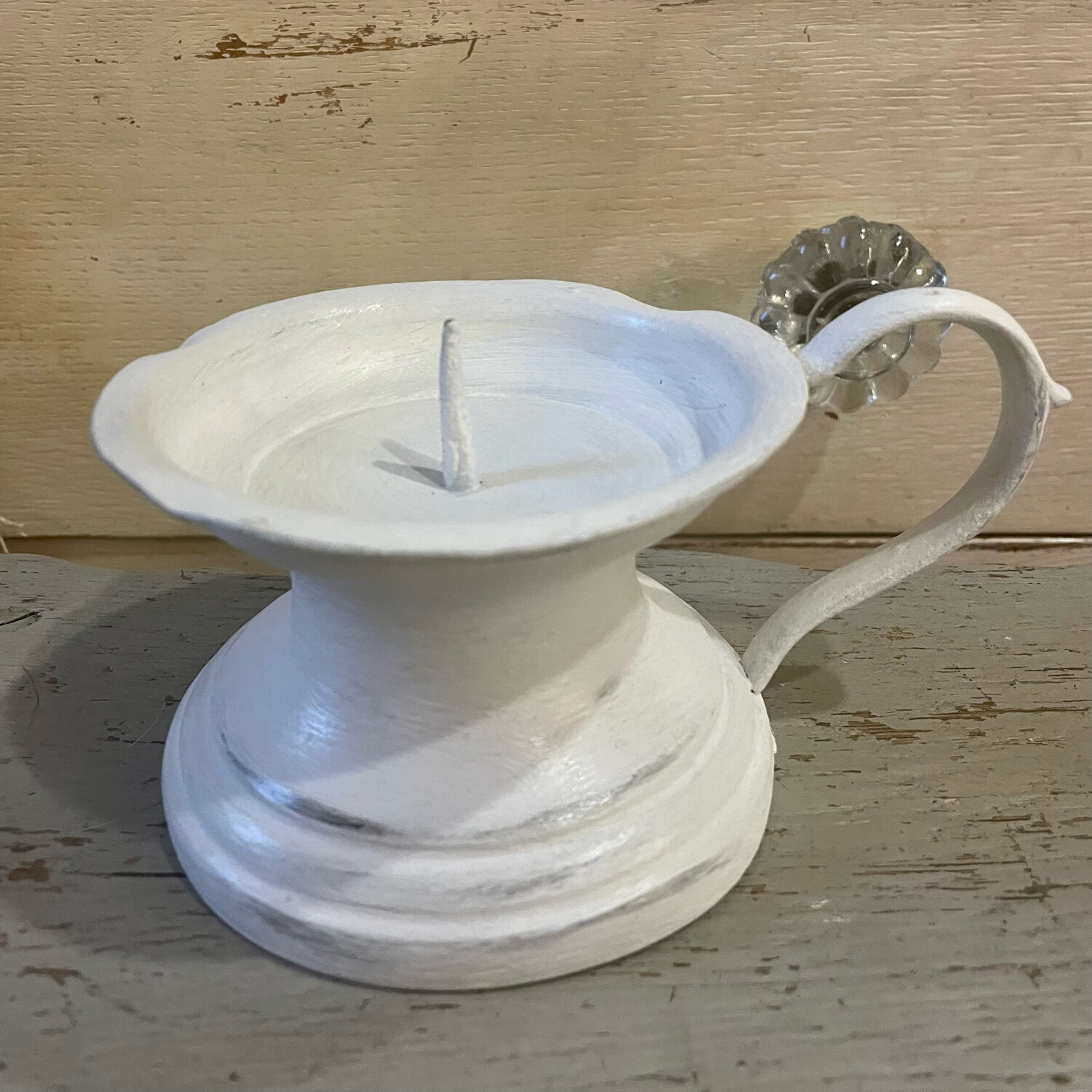 Picnic candle holder XIXth white