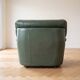 Vintage green leather armchair