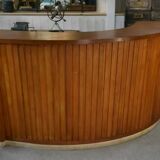 1950s curved oak counter/bar