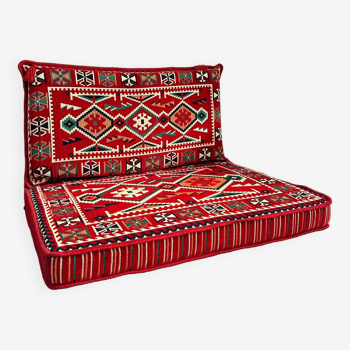 Oriental Red Floor Sofa