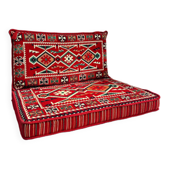 Oriental Red Floor Sofa