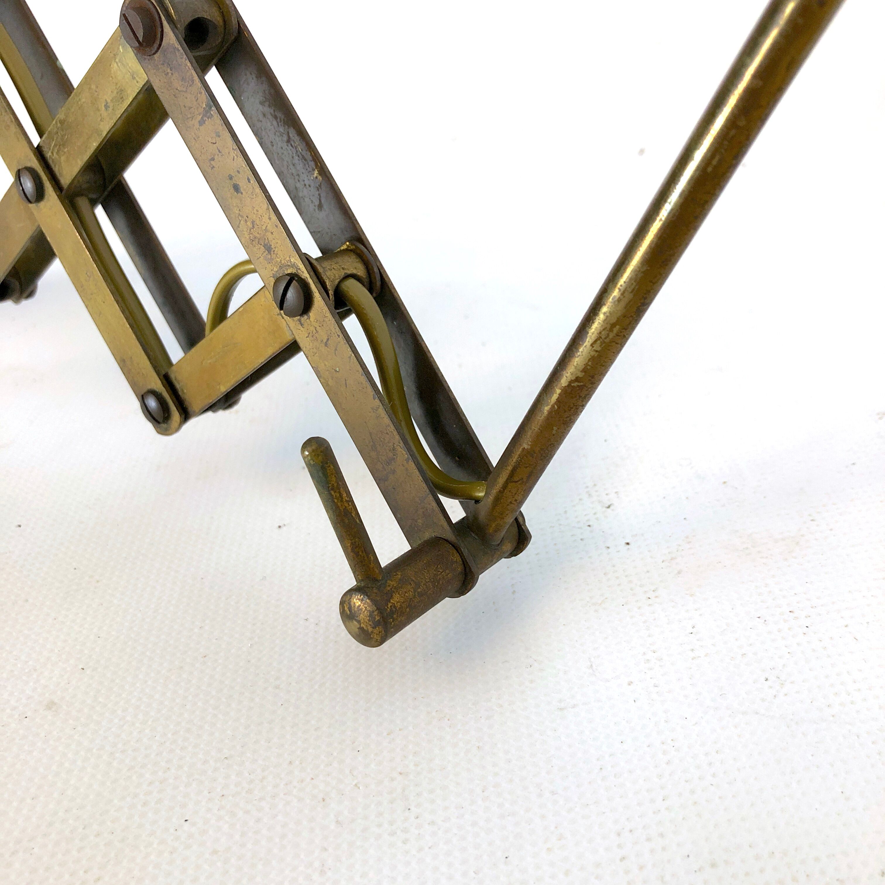 Mid century brass scissor wall lamp from 50s