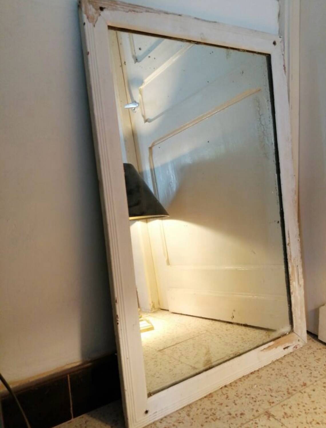 Vintage wooden mercury mirror