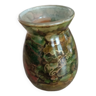 Green glass vase