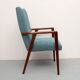 1960s armchair high back in teak, restored