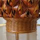 Large vintage woven lamp base in Riviera/Boho style from the 1970s.