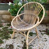 Rattan armchair for vintage children