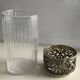 Antique crystal and solid silver tea glass