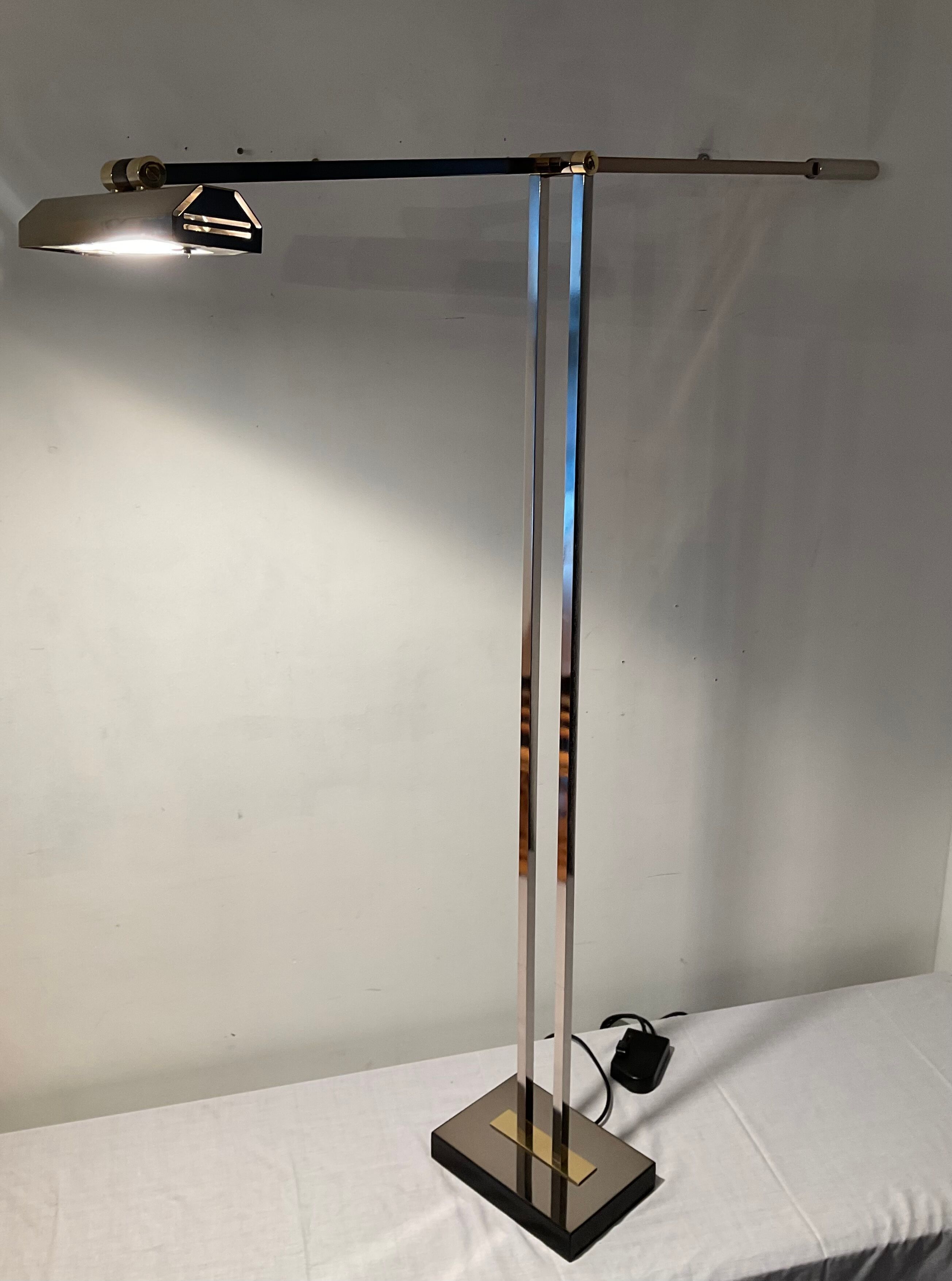 Deknudt brass floor lamp from the 60s