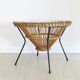 Table basse rotin 1950