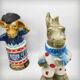 Ceramic carafe "clown donkey" by Jim Beam, USA, 1960s