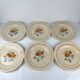 Set of 6 flat plates Sarreguemines flower pattern, first half of the 20th century.