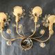 Palwa Hollywood Regency vergoldet Wandlampe Messing Swarovski Kristallen