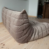 3-seater sofa, armchair and ottoman Togo velvet sofa designed by Michel Ducaroy 1973
