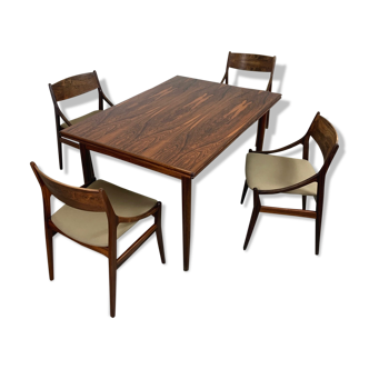 Set table and chairs in palisander