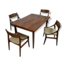 Set table and chairs in palisander