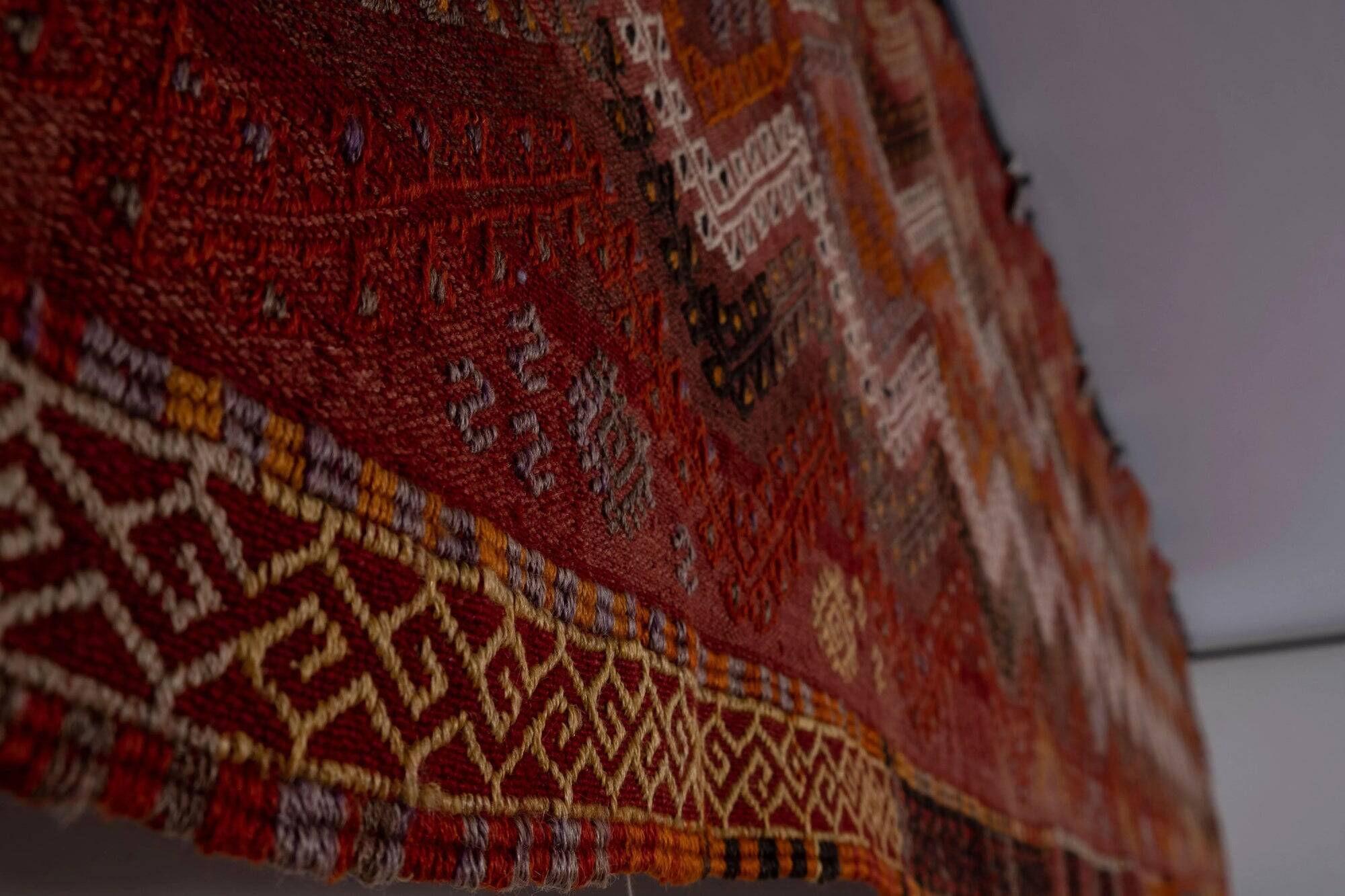 Vintage Turkish hallway rug 75x380 cm