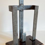 Porte-allumettes de cheminée vintage en fer forgé