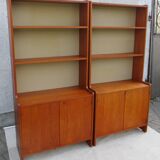 Wooden bookcase, 1960s, set of 2