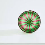 Set de 6 verres gobelets vert et violet Murano vers 1980