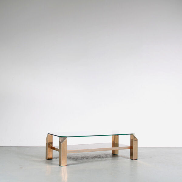 Table basse des années 1970 par Belgo Chrom, Belgique