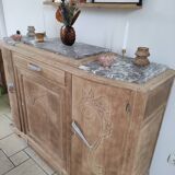 Art Deco sideboard with gray marble