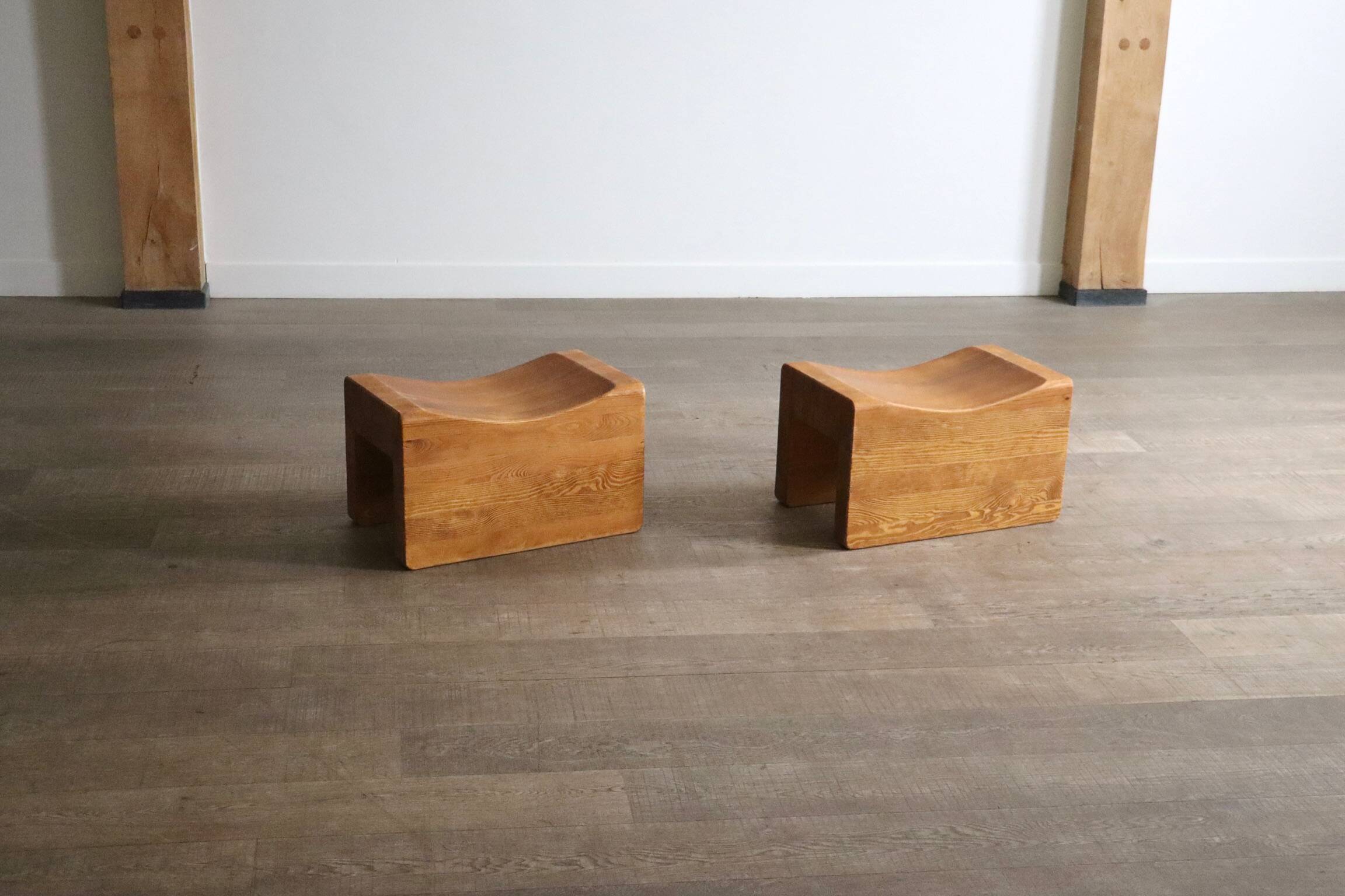 Paire de tabourets « Palle » par KJ Pettersson & Söner, Suède, années 1970