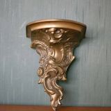 Rococo bronze wall console, small wall shelf, wall light, interior decoration