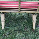 Bamboo rattan benches for kids vintage 60s