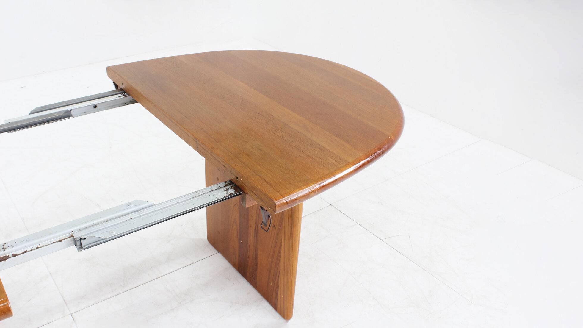 Vintage Danish oval dining table solid teak 1960s Burchardt-Nielsen Møbelfabrik
