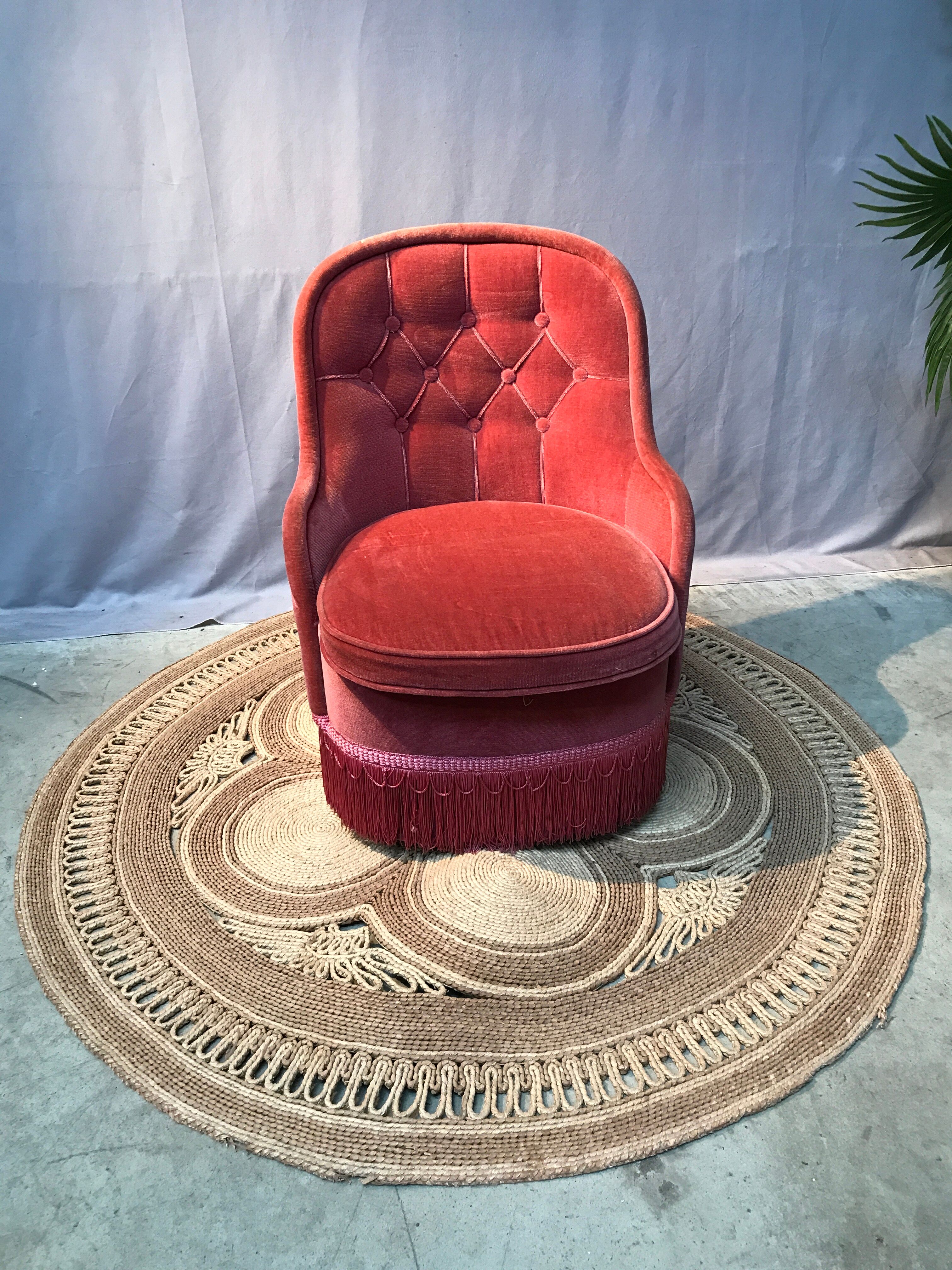 Velvet toad armchair