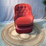 Velvet toad armchair