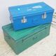 Military green metal trunk