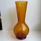 Vase en verre ambré années 70