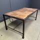 Spanish iron and ceramic tile coffee table, 1950s