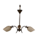 Vintage chandelier with 3 opaline globes