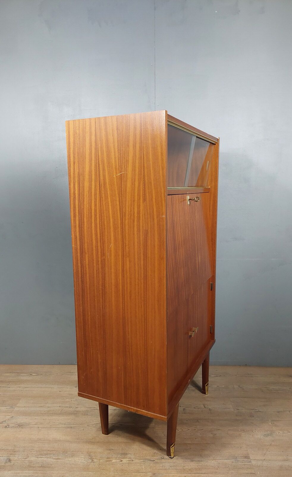 Secrétaire droit à abattant vintage