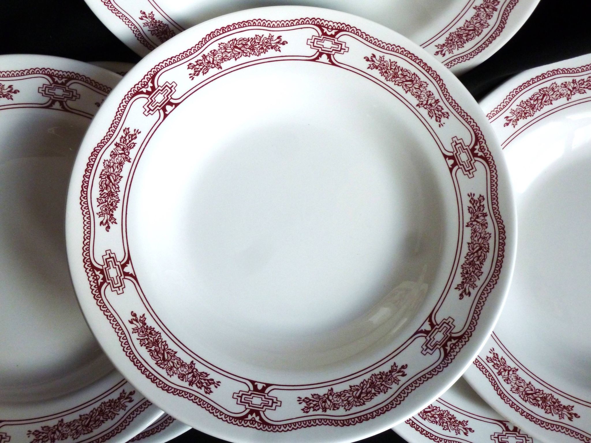 Set of 2 soup plates, Italian plates, soup plates.