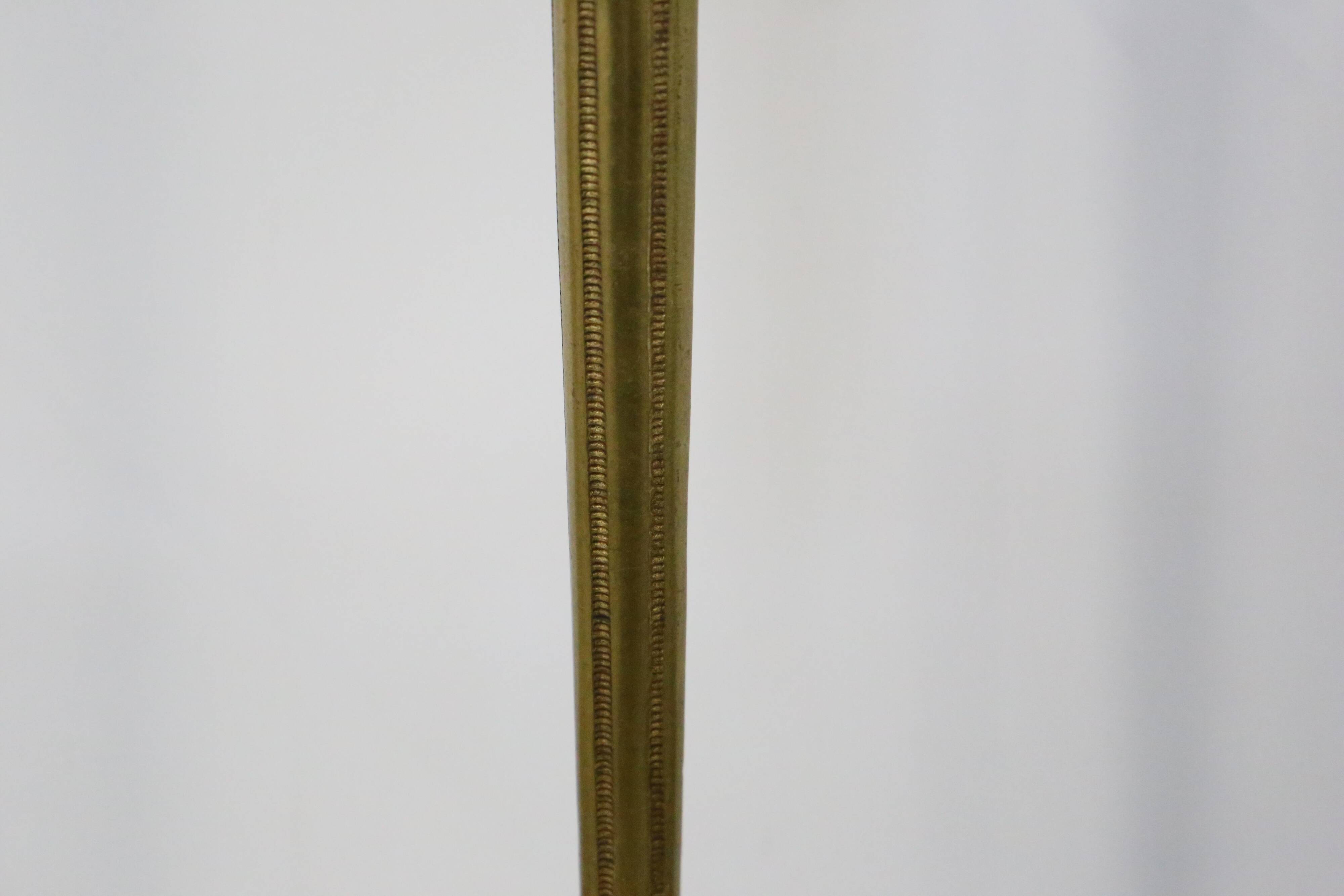 Console in brass and pink alabaster